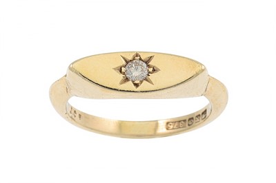 Lot 2 - A 9CT GOLD DIAMOND SET RING, together with...