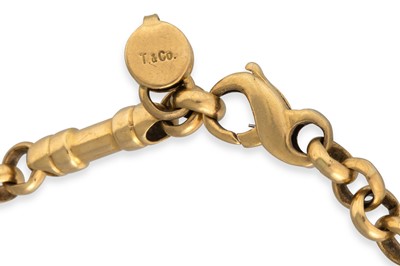 Lot 103 - AN 18CT GOLD FANCY LINK BRACELET, Tiffany & Co....