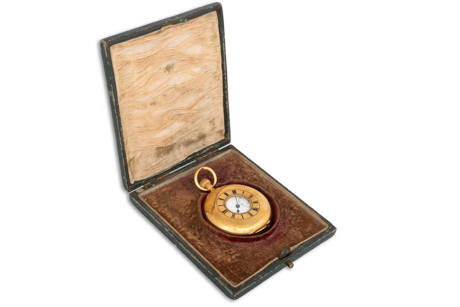Lot 254 - AN EARLY 20TH CENTURY 18CT GOLD ANTIQUE HALF...