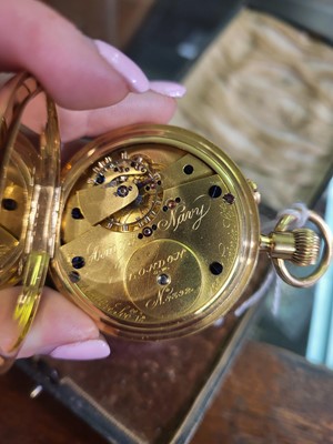 Lot 254 - AN EARLY 20TH CENTURY 18CT GOLD ANTIQUE HALF...