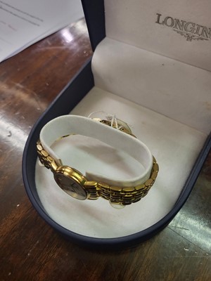 Lot 427 - A LADY'S LONGINES WRISTWATCH, with box