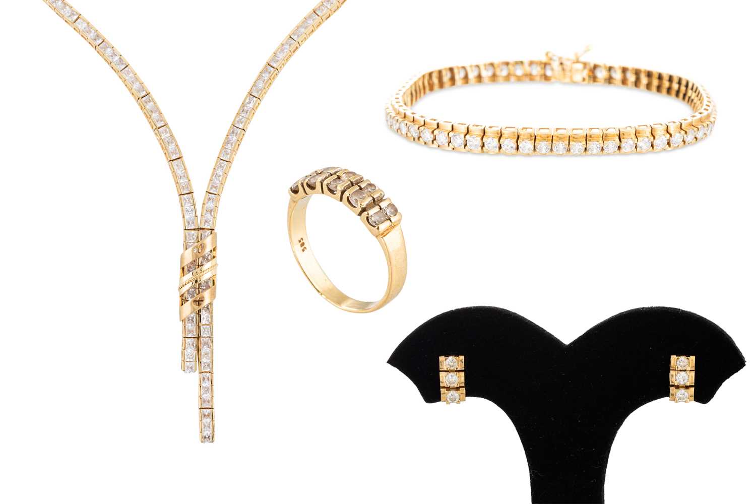 Lot 258 - A SUITE OF CONTINENTAL 14CT JEWELLERY,...