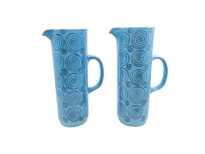 Lot 265 - A TRIO OF JUGS, by John F French, decorated...