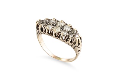 Lot 240 - A DIAMOND SET NAVETTE CLUSTER RING, the old...
