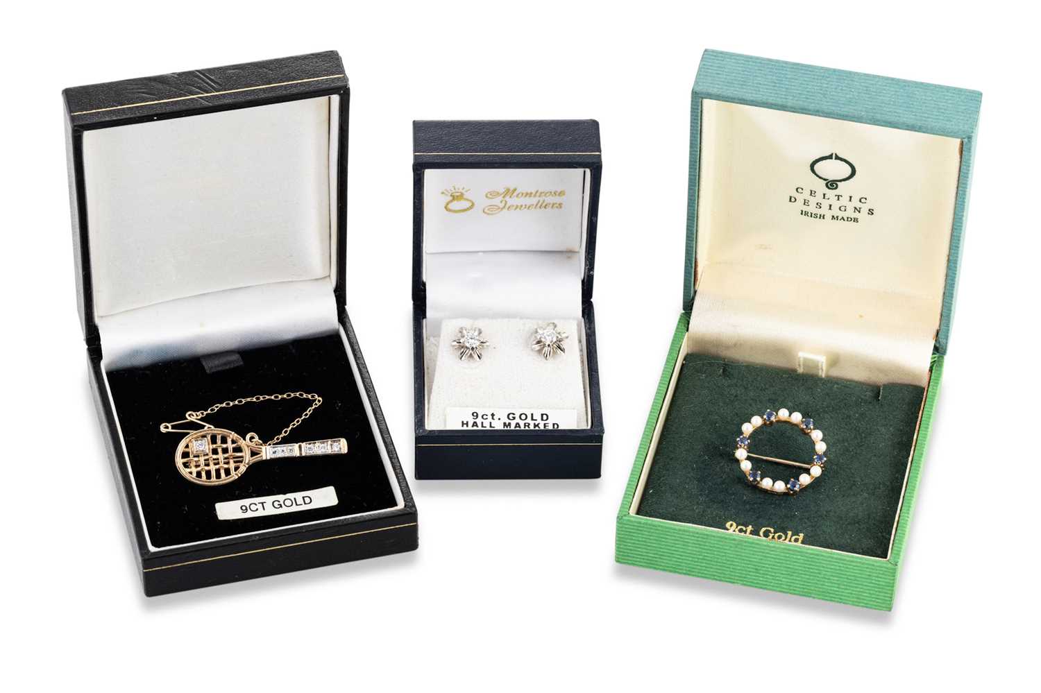 Lot 244 - A CULTURED PEARL AND STONE SET BROOCH, mounted...