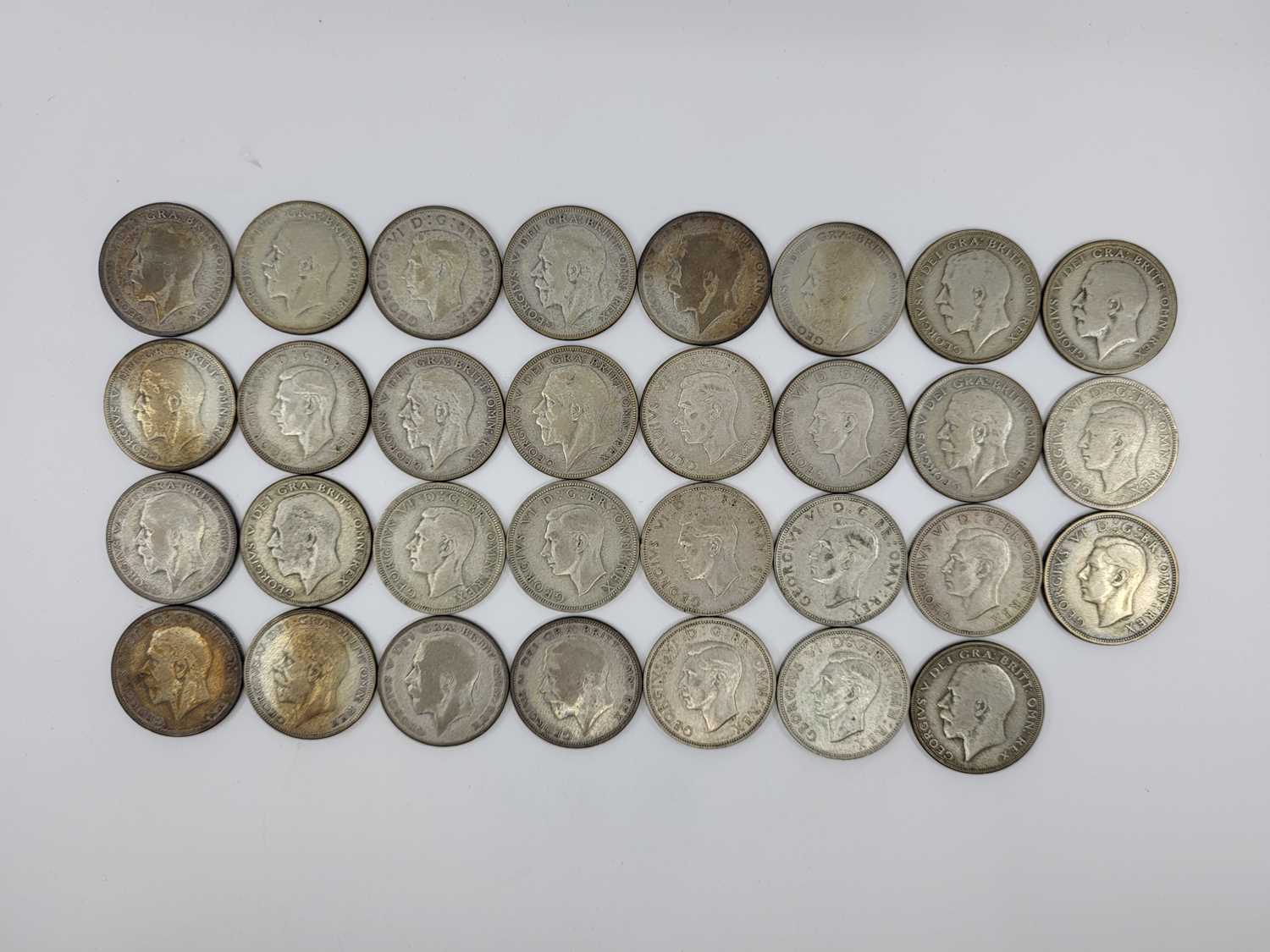 Lot 431 - A COLLECTION OF 30 X ENGLISH 2/6 50% SILVER...