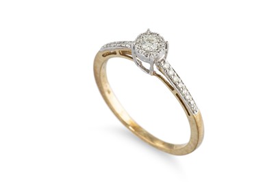 Lot 295 - THREE 9CT GOLD DIAMOND SET RINGS, sizes M, M &...