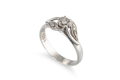 Lot 295 - THREE 9CT GOLD DIAMOND SET RINGS, sizes M, M &...