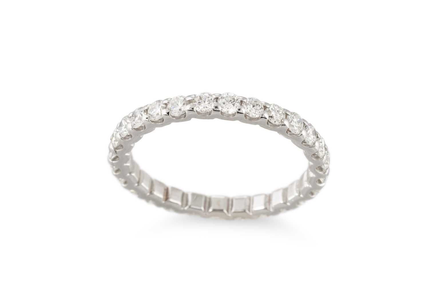 Lot 152 - A DIAMOND FULL BANDED ETERNITY RING, the...
