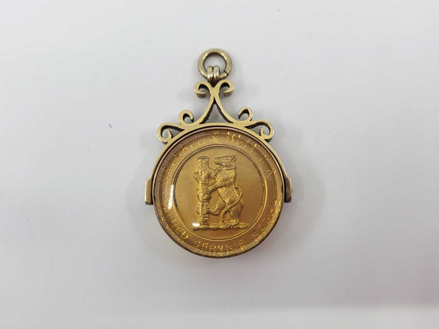 Lot 448 - A POSSIBLY SILVER GILT MEDAL, WALSALL DISTRICT...