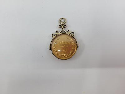 Lot 448 - A POSSIBLY SILVER GILT MEDAL, WALSALL DISTRICT...