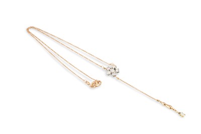 Lot 234 - A DIAMOND SET LARIAT STYLE NECKLACE, the...