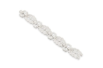 Lot 263 - AN ART DECO STYLE DIAMOND BRACELET, of...