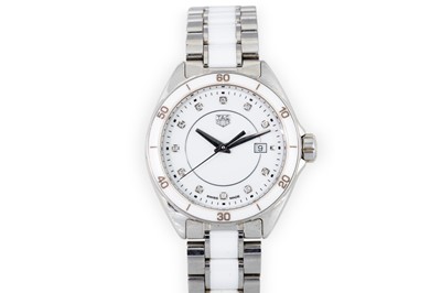 Lot 227 - A LADY'S TAG HEUER WRISTWATCH, stainless steel,...
