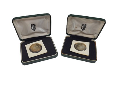 Lot 440 - A PAIR OF PROOF PEARSE TEN SHILLING IRISH...