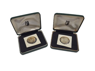 Lot 441 - A PAIR OF PROOF PEARSE TEN SHILLING IRISH...