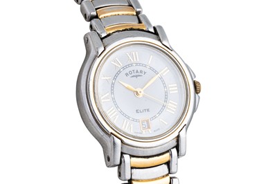 Lot 405 - A LADY'S ROTARY STAINLESS STEEL 'ELITE' QUARTZ...