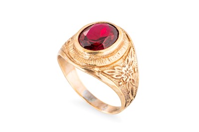 Lot 40 - A COLLECTION OF FOUR GOLD RINGS, 2 gem-set,...