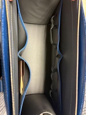 Lot 235 - A LOUIS VUITTON 'RIVIERA' LADY'S HANDBAG, blue,...
