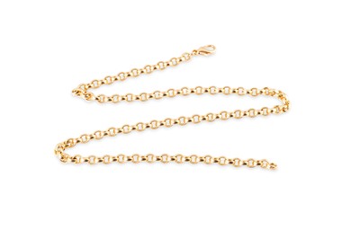 Lot 61 - AN 18CT BELCHER LINK NECKCHAIN, ca 17.5" long,...