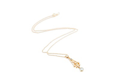 Lot 31 - AN EDWARDIAN AQUAMARINE SEED PEARL AND DIAMOND...