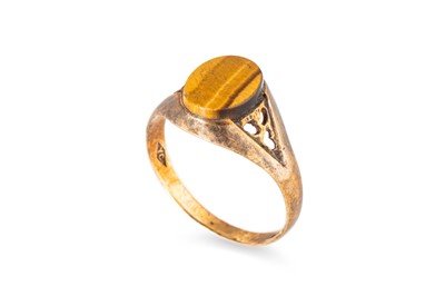 Lot 5 - TWO 9CT GOLD SIGNET STYLE RINGS, one set with...