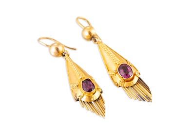Lot 43 - A PAIR OF VICTORIAN ETRUSCAN REVIVAL TASSEL...