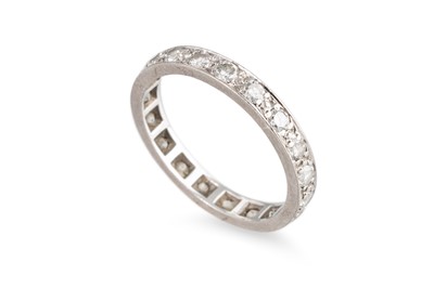 Lot 70 - A DIAMOND SET FULL BANDED ETERNITY RING,...