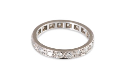 Lot 70 - A DIAMOND SET FULL BANDED ETERNITY RING,...