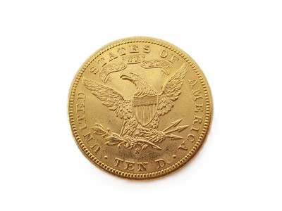Lot 469 - A 1899 USA $10 GOLD EAGLE COIN, 0.90, 16 g., EF