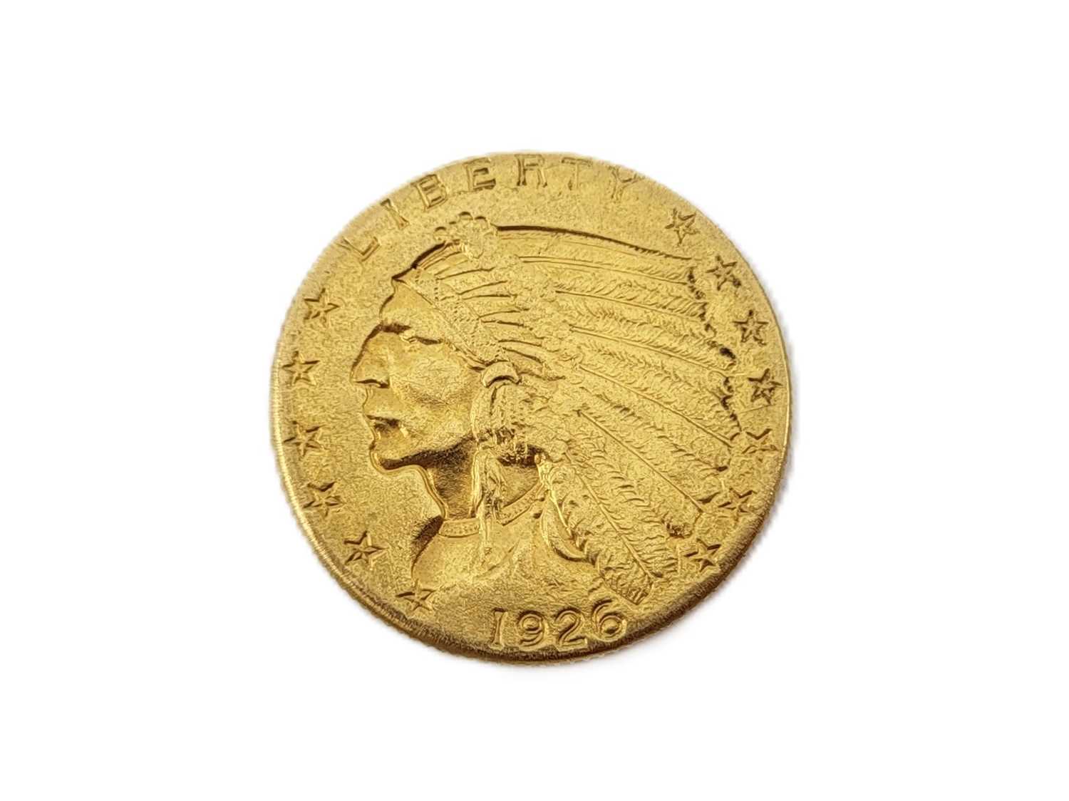 Lot 470 - A 1926 AMERICAN QUARTER EAGLE $2½ GOLD COIN, 0....