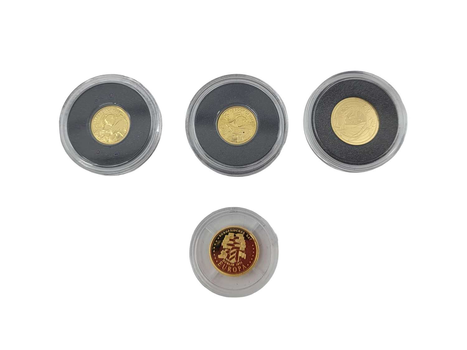 Lot 475 - FOUR QTY 1G. GOLD IRISH €20 COIN, 2009...