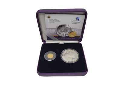 Lot 450 - THREE X TWIN GOLD & SILVER IRISH PROOF COIN...