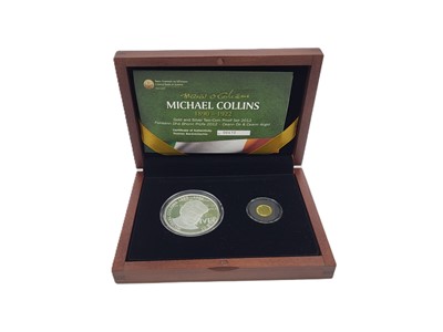 Lot 450 - THREE X TWIN GOLD & SILVER IRISH PROOF COIN...