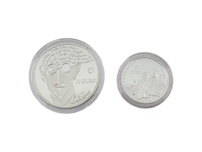 Lot 451 - FOUR X €10 / €15 SILVER IRISH PROOF COINS,...