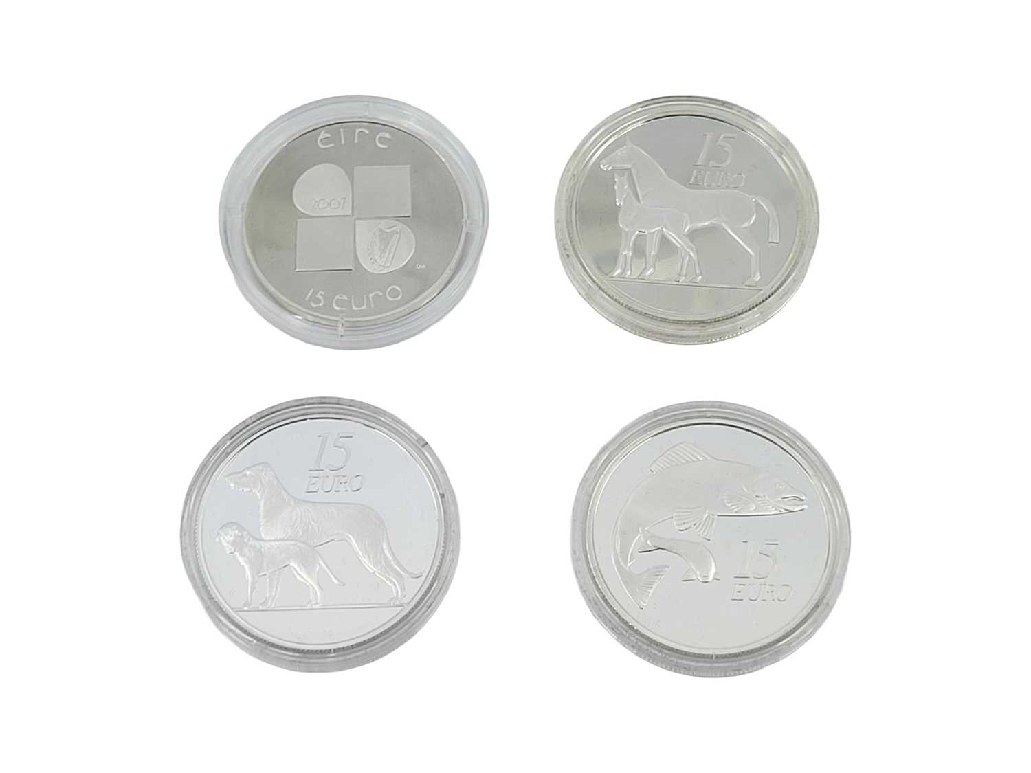 Lot 452 - FOUR X €10 / €15 SILVER IRISH PROOF COINS
