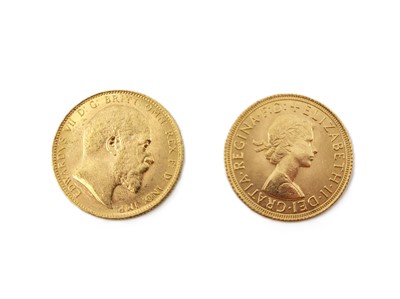 Lot 483 - TWO FULL GOLD SOVEREIGN ENGLISH COINS, 1903...