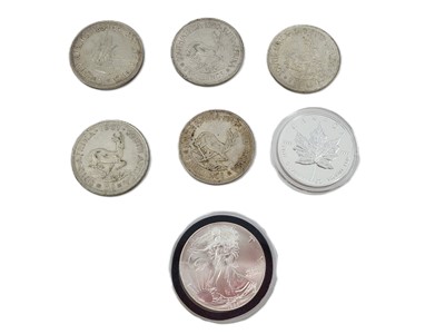 Lot 488 - TWO X 1995 1 OZ, .999 SILVER CANADA & USA...