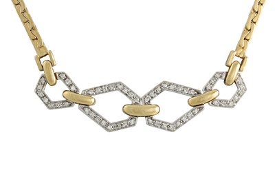 Lot 71 - A DIAMOND SET NECKLACE, mounted in 18ct yellow...