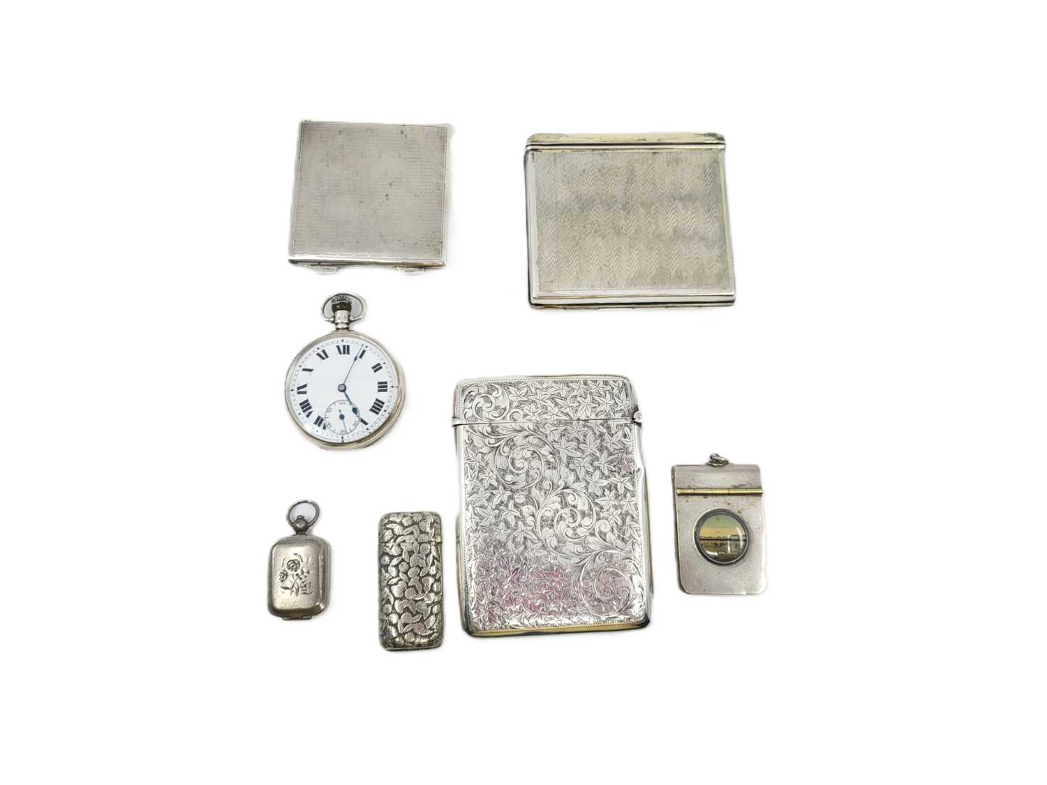 Lot 402 - AN ANTIQUE OPEN FACED POCKET WATCH, silver...