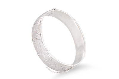 Lot 52 - A 9CT GOLD CORE METAL BANGLE, together with a...