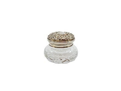 Lot 357 - AN ANTIQUE SILVER MOUNTED CUT CRYSTAL TOILET...