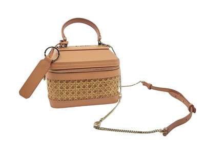 Lot 489 - A LADY'S BULGARI 'RESORT BAG', nude leather...