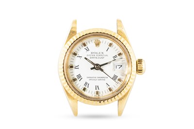 Lot 437 - A LADY'S ROLEX DATEJUST WATCH HEAD, no strap,...