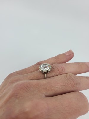 Lot 237 - AN IMPRESSIVE OLD CUT DIAMOND SOLITAIRE RING,...