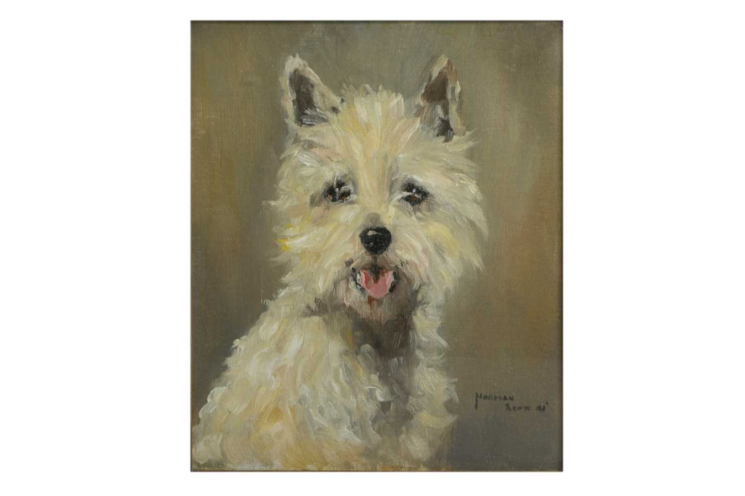 Lot 525 - NORMAN SCOTT (1913 - 1978) PAINTING OF A...