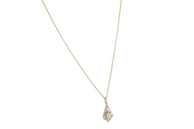 Lot 44 - AN ANTIQUE AMETHYST PENDANT, c. 1890, on a...