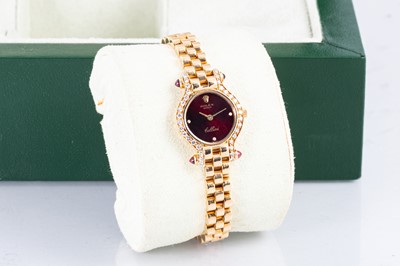 Lot 435 - AN 18CT GOLD ROLEX CELLINI WRIST WATCH, 18ct...