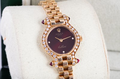 Lot 435 - AN 18CT GOLD ROLEX CELLINI WRIST WATCH, 18ct...