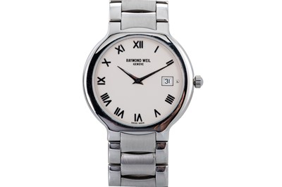 Lot 342 - A RAYMOND WEIL GENEVA WRIST WATCH, with date,...